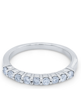 14K White Gold Round Diamond Wedding Ring (0.45 ct)
